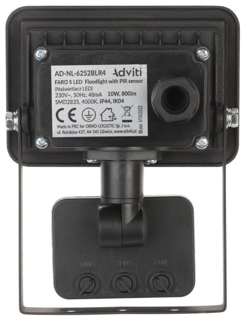 REFLEKTOR LED Z CZUJNIKIEM RUCHU AD-NL-6252BLR4 ADVITI REFLEKTOR LED Z CZUJNIKIEM RUCHU AD-NL-6252BLR4 ADVITI