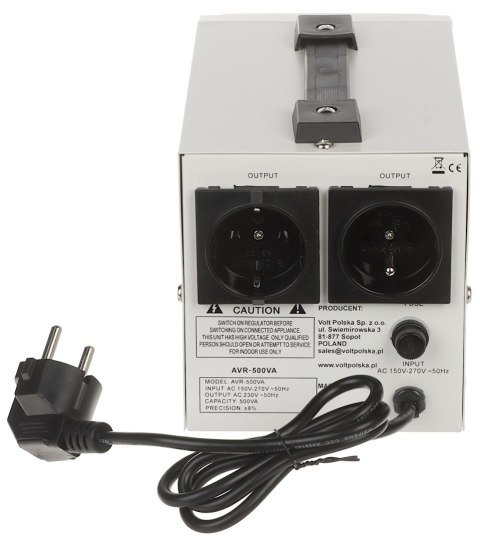 STABILIZATOR NAPIĘCIA SIECIOWEGO AVR-500VA VOLT Polska STABILIZATOR NAPIĘCIA SIECIOWEGO AVR-500VA VOLT Polska