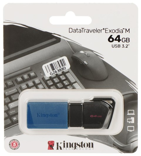 PENDRIVE FD-64/DTXM-KINGSTON 64 GB USB 3.2 Gen 1 PENDRIVE FD-64/DTXM-KINGSTON 64 GB USB 3.2 Gen 1