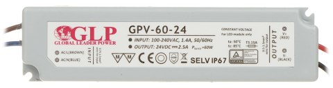 ZASILACZ IMPULSOWY 24V/2.5A/GPV ZASILACZ IMPULSOWY 24V/2.5A/GPV