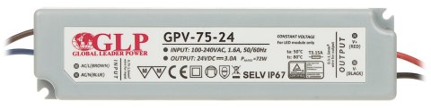 ZASILACZ IMPULSOWY 24V/3A/GPV ZASILACZ IMPULSOWY 24V/3A/GPV
