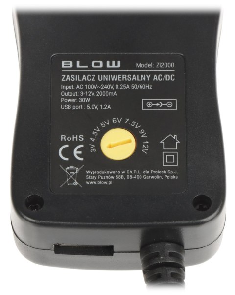ZASILACZ IMPULSOWY 3-12V/2A/BL USB ZASILACZ IMPULSOWY 3-12V/2A/BL USB