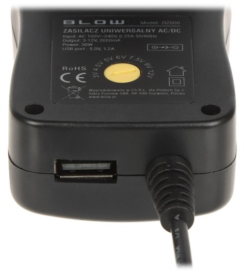 ZASILACZ IMPULSOWY 3-12V/2A/BL USB ZASILACZ IMPULSOWY 3-12V/2A/BL USB