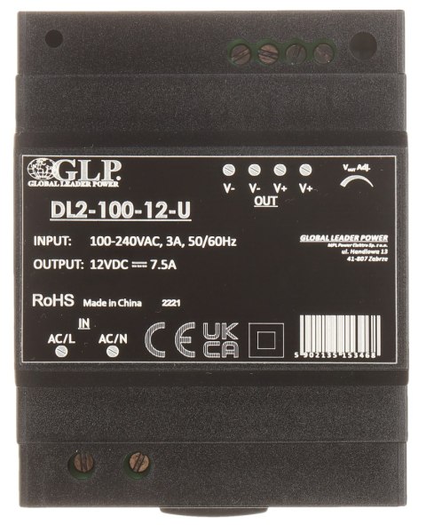 ZASILACZ IMPULSOWY DL2-100-12-U ZASILACZ IMPULSOWY DL2-100-12-U