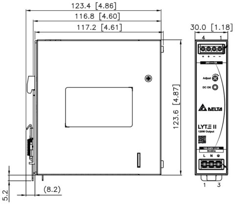 ZASILACZ IMPULSOWY DRL-12V120W-1EN Delta Electronics ZASILACZ IMPULSOWY DRL-12V120W-1EN Delta Electronics