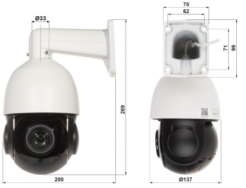 KAMERA IP OBROTOWA ZEWNĘTRZNA OMEGA-23P18-6P-AI - 1080p 5.35 ... 96.3 mm KAMERA IP OBROTOWA ZEWNĘTRZNA OMEGA-23P18-6P-AI - 1080p 5.35 ... 96.3 mm