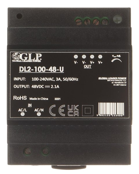 ZASILACZ IMPULSOWY DL2-100-48-U ZASILACZ IMPULSOWY DL2-100-48-U