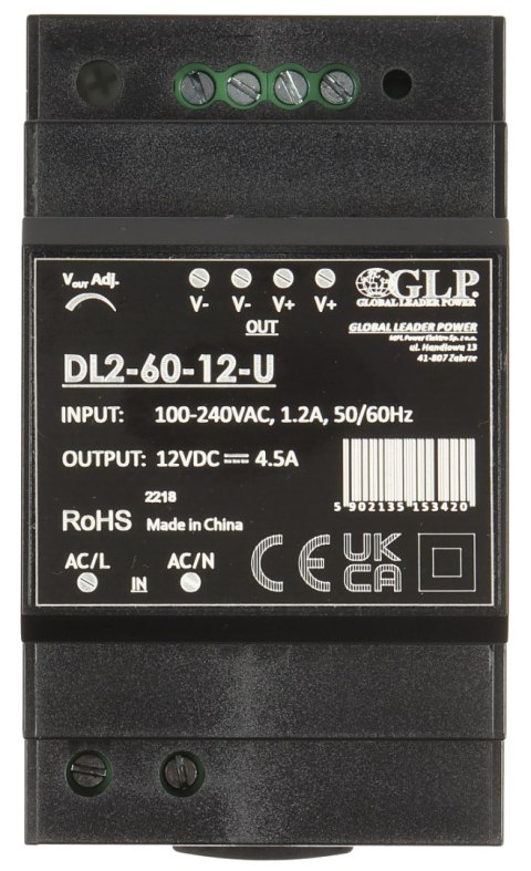 ZASILACZ IMPULSOWY DL2-60-12-U ZASILACZ IMPULSOWY DL2-60-12-U