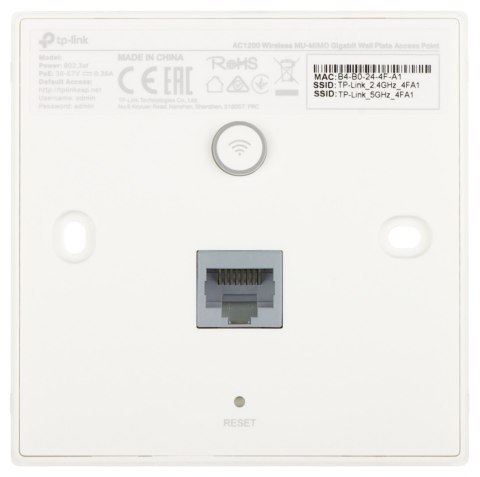 PUNKT DOSTĘPOWY TL-EAP230-WALL 2.4 GHz, 5 GHz 300 Mb/s + 867 Mb/s TP-LINK PUNKT DOSTĘPOWY TL-EAP230-WALL 2.4 GHz, 5 GHz 300 Mb/s + 867 Mb/s TP-LINK