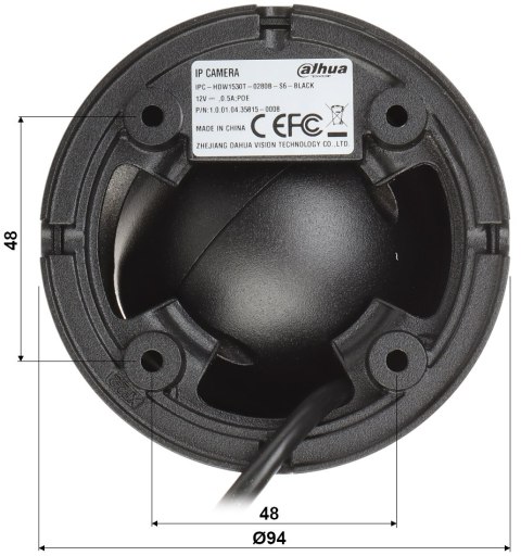 KAMERA IP IPC-HDW1530T-0280B-S6-BLACK - 5 Mpx 2.8 mm DAHUA KAMERA IP IPC-HDW1530T-0280B-S6-BLACK - 5 Mpx 2.8 mm DAHUA