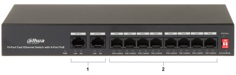 SWITCH POE PFS3010-8ET-65 8-PORTOWY DAHUA SWITCH POE PFS3010-8ET-65 8-PORTOWY DAHUA