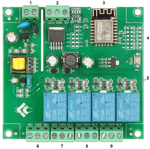 MODUŁ PRZEKAŹNIKOWY ESP12-4R-MV Wi-Fi MODUŁ PRZEKAŹNIKOWY ESP12-4R-MV Wi-Fi