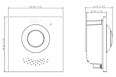WIDEODOMOFON VTO4202FB-P-S2 DAHUA WIDEODOMOFON VTO4202FB-P-S2 DAHUA