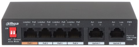 SWITCH POE PFS3006-4GT-60-V2 4-PORTOWY DAHUA SWITCH POE PFS3006-4GT-60-V2 4-PORTOWY DAHUA