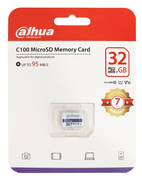 KARTA PAMIĘCI TF-C100/32GB microSD UHS-I, SDHC 32 GB DAHUA KARTA PAMIĘCI TF-C100/32GB microSD UHS-I, SDHC 32 GB DAHUA