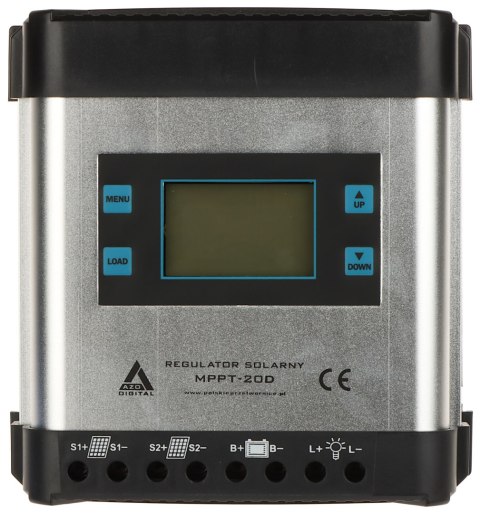 REGULATOR SOLARNY ŁADOWANIA AKUMULATORÓW SCC-20A-MPPT-LCD AZO Digital REGULATOR SOLARNY ŁADOWANIA AKUMULATORÓW SCC-20A-MPPT-LCD AZO Digital