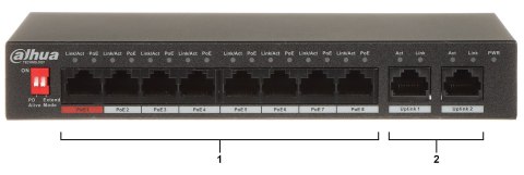 SWITCH POE PFS3010-8ET-96-V2 8-PORTOWY DAHUA SWITCH POE PFS3010-8ET-96-V2 8-PORTOWY DAHUA