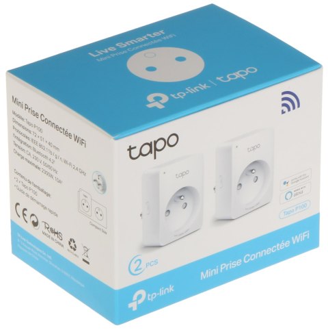 INTELIGENTNE GNIAZDO ELEKTRYCZNE TL-TAPO-P100(2-PACK) 2300 W TP-LINK INTELIGENTNE GNIAZDO ELEKTRYCZNE TL-TAPO-P100(2-PACK) 2300 W TP-LINK