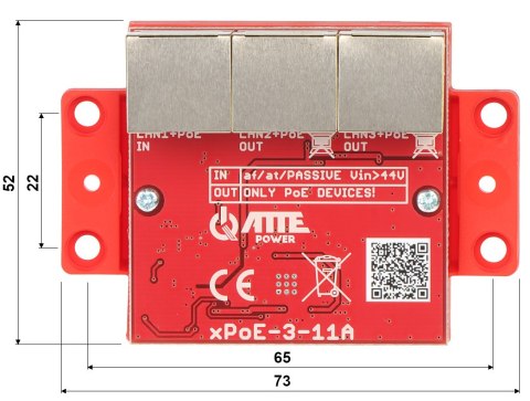 SWITCH POE / EXTENDER XPOE-3-11A 3-PORTOWY ATTE SWITCH POE / EXTENDER XPOE-3-11A 3-PORTOWY ATTE