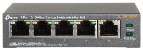 SWITCH POE TL-SF1005P 5-PORTOWY TP-LINK SWITCH POE TL-SF1005P 5-PORTOWY TP-LINK
