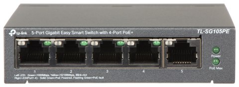 SWITCH POE TL-SG105PE 4-PORTOWY TP-LINK SWITCH POE TL-SG105PE 4-PORTOWY TP-LINK