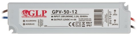 ZASILACZ IMPULSOWY 12V/4A/GPV ZASILACZ IMPULSOWY 12V/4A/GPV