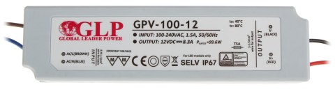 ZASILACZ IMPULSOWY 12V/8.3A/GPV ZASILACZ IMPULSOWY 12V/8.3A/GPV
