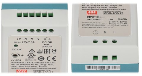 ZASILACZ IMPULSOWY MDR-100-12 ZASILACZ IMPULSOWY MDR-100-12