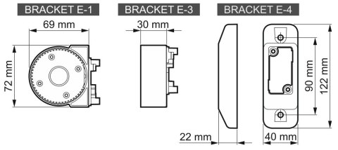 KORPUS MODUŁOWEGO UCHWYTU DO CZUJEK RUCHU BRACKET-E-1-GY SATEL KORPUS MODUŁOWEGO UCHWYTU DO CZUJEK RUCHU BRACKET-E-1-GY SATEL