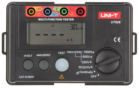 MIERNIK REZYSTANCJI IZOLACJI + TESTER RCD UT-526 UNI-T MIERNIK REZYSTANCJI IZOLACJI + TESTER RCD UT-526 UNI-T