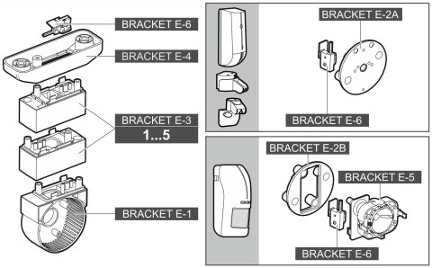 PODSTAWA MODUŁOWEGO UCHWYTU DO CZUJEK RUCHU BRACKET-E-4-GY SATEL PODSTAWA MODUŁOWEGO UCHWYTU DO CZUJEK RUCHU BRACKET-E-4-GY SATEL