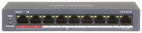 SWITCH POE DS-3E0109P-E/M(B) 8-PORTOWY Hikvision SWITCH POE DS-3E0109P-E/M(B) 8-PORTOWY Hikvision