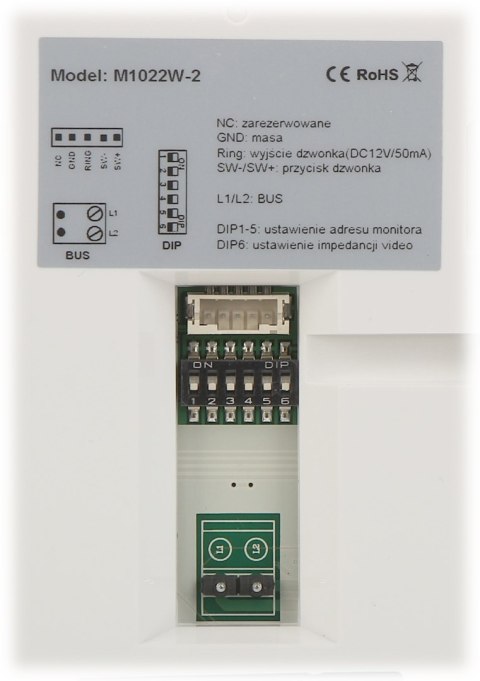 PANEL WEWNĘTRZNY M1022W-2 VIDOS PANEL WEWNĘTRZNY M1022W-2 VIDOS