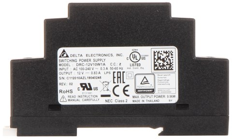 ZASILACZ IMPULSOWY DRC-12V10W-1AZ Delta Electronics ZASILACZ IMPULSOWY DRC-12V10W-1AZ Delta Electronics