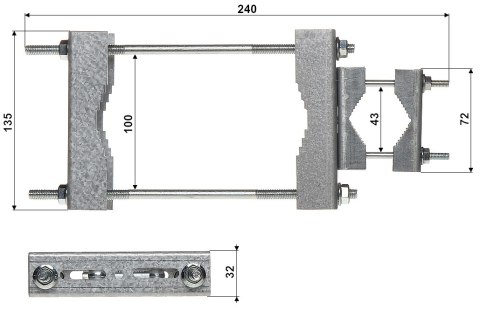 OBEJMA DYSTANSOWA OZP-43/100 OBEJMA DYSTANSOWA OZP-43/100