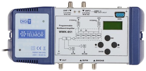 PROGRAMOWALNY WZMACNIACZ WIELOZAKRESOWY WWK-951 TELMOR PROGRAMOWALNY WZMACNIACZ WIELOZAKRESOWY WWK-951 TELMOR