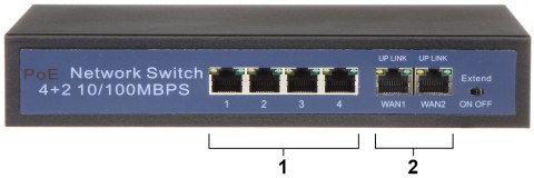 SWITCH POE APTI-POE0402-60W 4-PORTOWY SWITCH POE APTI-POE0402-60W 4-PORTOWY