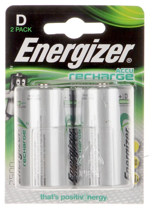 AKUMULATOR BAT-HR20/AKU-2500*P2 1.2 V Ni-MH HR20 / D ENERGIZER AKUMULATOR BAT-HR20/AKU-2500*P2 1.2 V Ni-MH HR20 / D ENERGIZER