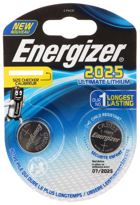 BATERIA LITOWA BAT-CR2025-LITHIUM*P2 ENERGIZER BATERIA LITOWA BAT-CR2025-LITHIUM*P2 ENERGIZER