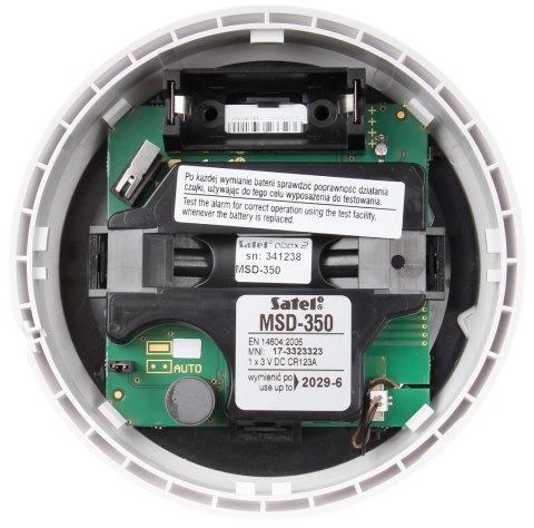 BEZPRZEWODOWA CZUJKA DYMU MSD-350 SATEL BEZPRZEWODOWA CZUJKA DYMU MSD-350 SATEL