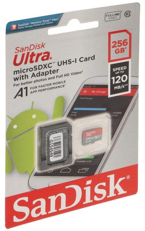 KARTA PAMIĘCI SD-MICRO-10/256-SANDISK microSD UHS-I, SDXC 256 GB SANDISK KARTA PAMIĘCI SD-MICRO-10/256-SANDISK microSD UHS-I, SDXC 256 GB SANDISK