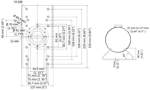 UCHWYT NA SŁUP DS-1275ZJ-SUS Hikvision UCHWYT NA SŁUP DS-1275ZJ-SUS Hikvision
