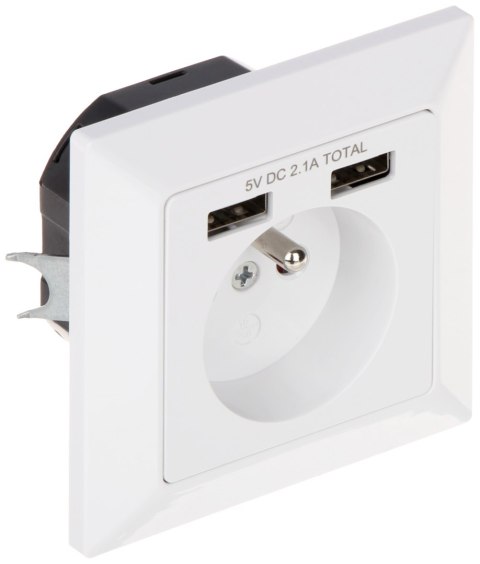 GNIAZDO POJEDYNCZE Z ZASILACZEM USB OR-AE-13140 230 V 16 A ORNO GNIAZDO POJEDYNCZE Z ZASILACZEM USB OR-AE-13140 230 V 16 A ORNO