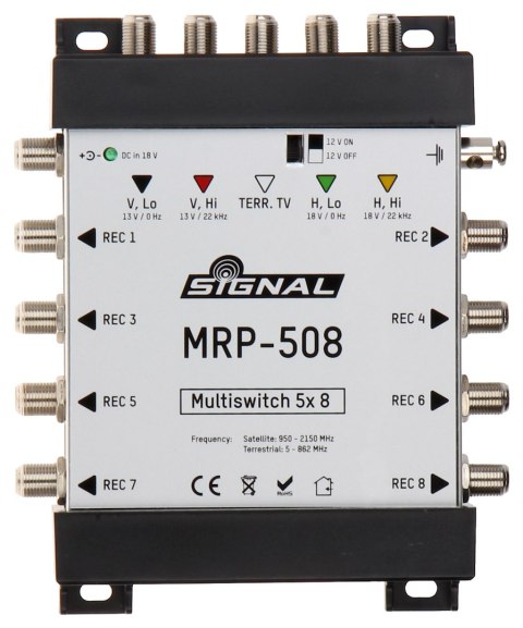 MULTISWITCH MRP-508 5 WEJŚĆ / 8 WYJŚĆ SIGNAL MULTISWITCH MRP-508 5 WEJŚĆ / 8 WYJŚĆ SIGNAL