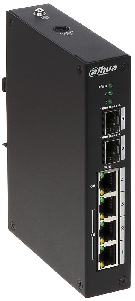 SWITCH PRZEMYSŁOWY POE PFS3206-4P-96 4-PORTOWY SFP DAHUA SWITCH PRZEMYSŁOWY POE PFS3206-4P-96 4-PORTOWY SFP DAHUA