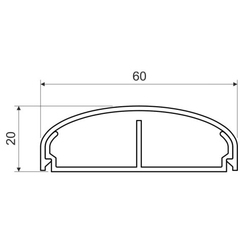 KORYTO KABLOWE PROSTE LE-60/HD 60x20 KOPOS KORYTO KABLOWE PROSTE LE-60/HD 60x20 KOPOS
