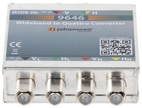 KONWERTER SYGNAŁU WIDEBAND NA QUATTRO MS-9646 JOHANSSON KONWERTER SYGNAŁU WIDEBAND NA QUATTRO MS-9646 JOHANSSON