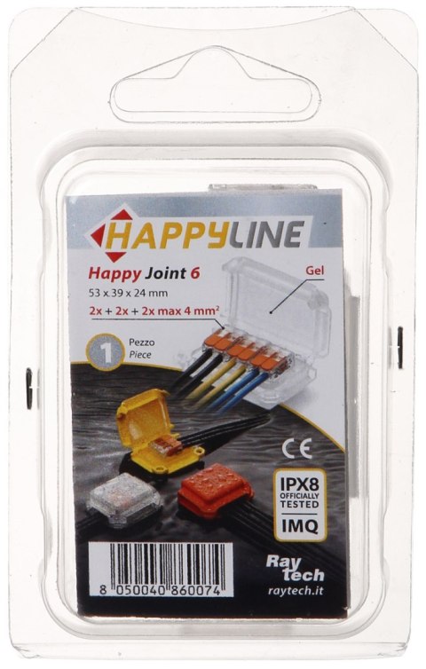 PUSZKA POŁĄCZENIOWA GELBOX HAPPY-JOINT-6 IP68 RayTech PUSZKA POŁĄCZENIOWA GELBOX HAPPY-JOINT-6 IP68 RayTech