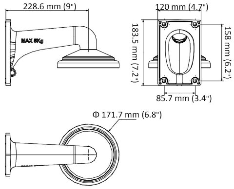UCHWYT KAMERY DS-1605ZJ Hikvision UCHWYT KAMERY DS-1605ZJ Hikvision