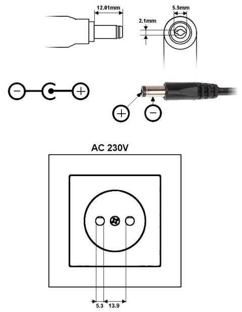 ZASILACZ 9V/4A/5.5 ZASILACZ 9V/4A/5.5